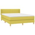 vidaXL Boxspring posteľ s matracom zelená 140x190 cm látka