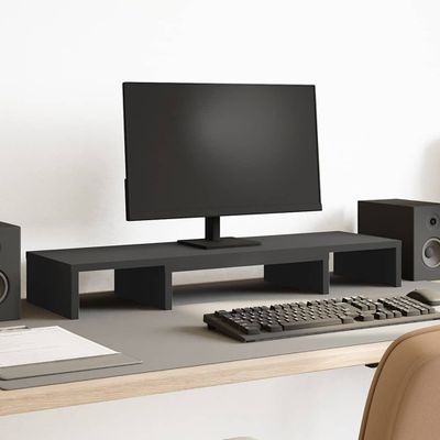vidaXL Podstavec pod monitor čierny 80x24x10,5 cm kompozitné drevo