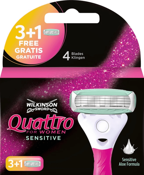 7007142E / W850092500 Wilkinson Quattro for Women Sensitive náhradné hlavice 3+1