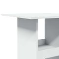 vidaXL Barový stôl s policami biely 60x60x102 cm kompozitné drevo