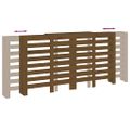 vidaXL Kryt na radiátor medový 210x21x85 cm masívna borovica