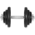 vidaXL 18-dielna sada činiek dumbbell 40 kg, liatina