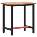 vidaXL Pracovný stôl 80x55x81,5 cm masívny buk a kov