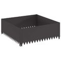 vidaXL Obrubník trávnika 100 x 100 x 35 cm Oceľ Čierna