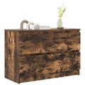 vidaXL TV skrinka dymový dub 80x35x54 cm spracované drevo