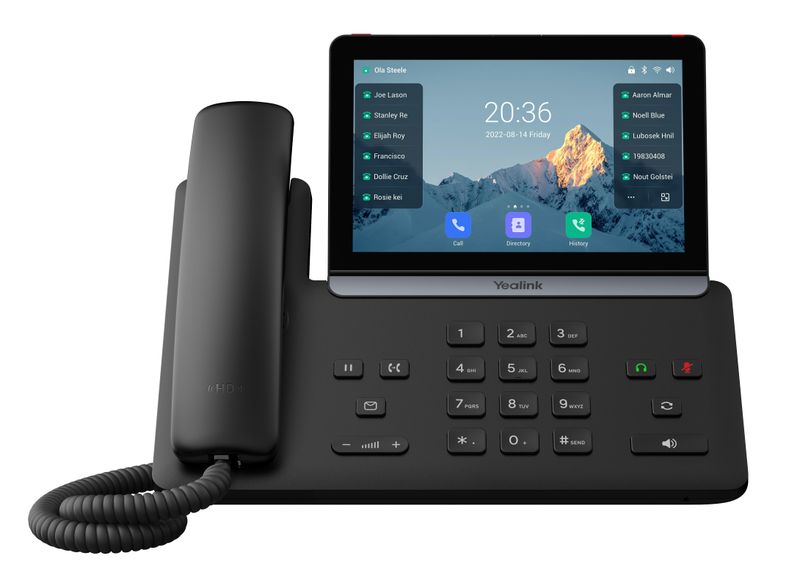 Yealink SIP-T88W SIP telefón, PoE, 7'' bar. LCD, GigE, 16 SIP účtov, BT, Wi-Fi 6