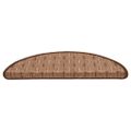vidaXL Kobercové nášľapy na schody 15 ks hnedé 56x17x3 cm
