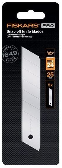 Fiskars, CarboMax břity pre odlamovací nůž 25 mm, 5 ks