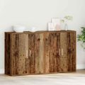 vidaXL Servírovacia skriňa 2 ks Staré drevo 60 x 31 x 70 cm