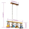 vidaXL Industriálna stropná lampa 25 W farebná 111 cm E27