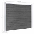 vidaXL Sada plotových panelov WPC 526x146 cm čierna