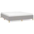 vidaXL Posteľný rám s boxspringom bledosivý 180x200 cm látka
