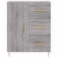 vidaXL Vysoká skrinka sivý dub sonoma 69,5x34x180 cm spracované drevo
