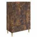 vidaXL Servírovacia skriňa Dymový dub 66 x 34,5 x 95 cm