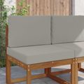 vidaXL Vankúš na vonkajšiu pohovku Polyester Sivá 60 x 60 cm