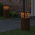 vidaXL Solárne LED svetlo na chodník 2 ks Teplá biela 18 x 18 x 50 cm