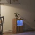 vidaXL LED komoda 41 x 37 x 67 cm Kompozitné drevo Remeselný dub