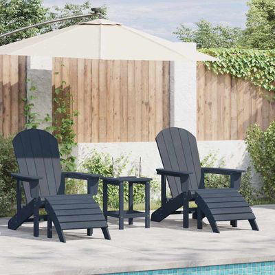 vidaXL Záhradná stolička 2 pcs Námornícka modrá 83 x 74 x 92 cm