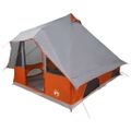 vidaXL Tipi stan 8-miestny Šedá a oranžová taft