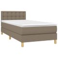 vidaXL Posteľný rám boxsping s matracom sivohnedý 80x200 cm látka