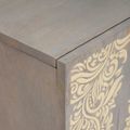 vidaXL TV skrinka Sivá 105 x 33 x 46 cm Masívne mango drevo