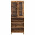 vidaXL Highboard Staré drevo 69,5 x 34 x 180 cm