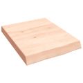 vidaXL Nástenná polica 40x50x(2-6) cm neošetrený dubový masív