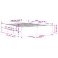 vidaXL Posteľný rám so zásuvkami dub sonoma 140x190cm kompozitné drevo