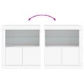 vidaXL Komoda s LED svetlami biela 60,5x37x67 cm