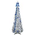 vidaXL Umelý vianočný stromček Biela 180 cm PVC