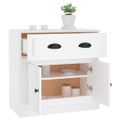vidaXL Komoda biela 70x35,5x67,5 cm spracované drevo