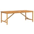 vidaXL Záhradný jedálenský stôl 200x90x74 cm akáciový masív