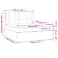 vidaXL Posteľný rám boxspring s matracom čierny 160x200 cm látka