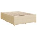 vidaXL Posteľ boxspring s matracom Krémová 140 x 190 cm Látka