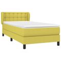 vidaXL Posteľný rám boxspring s matracom zelený 90x200 cm látka