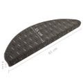 vidaXL Kobercové nášľapy na schody 15 ks antracitové 65x21x4 cm