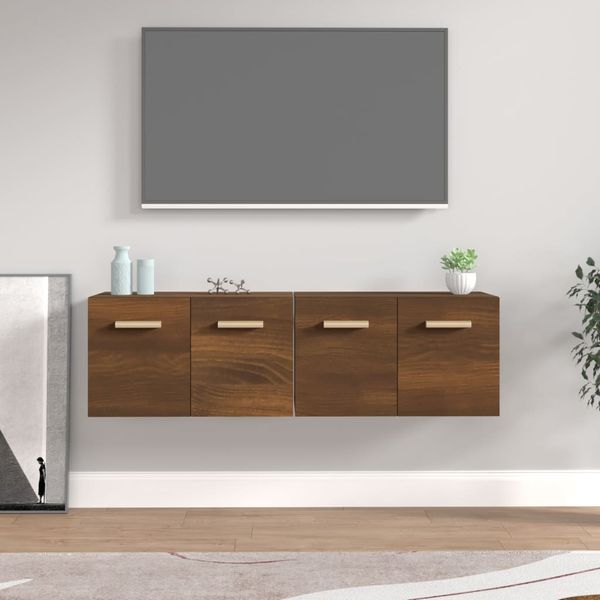 vidaXL Nástenné skrinky 2 ks hnedý dub 60x36,5x35 cm spracované drevo
