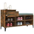 vidaXL Botník dymový dub 102x36x60 cm spracované drevo