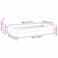 vidaXL Rohový rám postele s čelnou doskou Ružová 80 cm x 200 cm Zamat