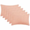 vidaXL Poťah na podložku 6 pcs HEERLEN Ružová 30 x 50 cm Bouclé