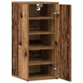 vidaXL Skrinky na topánky 2 ks staré drevo 32x35x70 cm drevotrieska