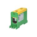 Svorka univerzálna UK 150/1 PE, 320 A, 1-pól., AL/CU, krytá, zel.-žlt., na DIN/panel