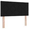 vidaXL Posteľ s pružinovým rámom s vankúšom Čierna 90 x 190 cm látka