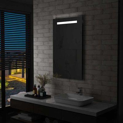 vidaXL Kúpeľňové nástenné zrkadlo s LED osvetlením 60x100 cm