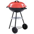vidaXL Prenosný gril na drevené uhlie s kolieskami 44 cm