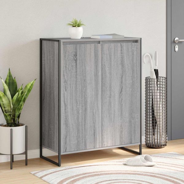 vidaXL Skriňa na topánky Sivý Sonoma 79 x 36 x 100 cm Kompozitné drevo
