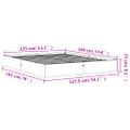 vidaXL Posteľ bez matraca voskovo hnedý 135x190 cm masívna borovica