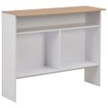 vidaXL Barový stôl s 2 stolovými doskami, bielo dubový 130x40x120 cm