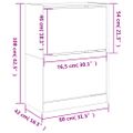 vidaXL Botník s 2 výklopnými zásuvkami sivý dub sonoma 80x42x108 cm