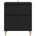 vidaXL Servírovacia skriňa Čierny dub 60 x 35 x 70 cm Kompozitné drevo